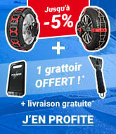 Jusqu'à -5% sur les chaines à neige Polaire + 1 grattoir offert + livraison gratuite*