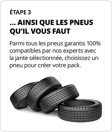 Choisissez les pneus pour votre pack