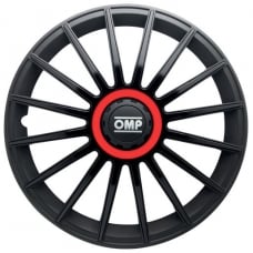 Enjoliveurs OMP FORMULA Noir / Rouge