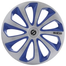 Enjoliveurs Sparco SICILIA Argent / Bleu