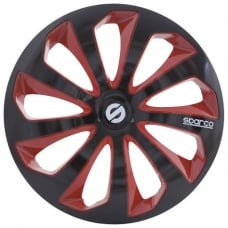 Enjoliveurs Sparco SICILIA Noir / Rouge