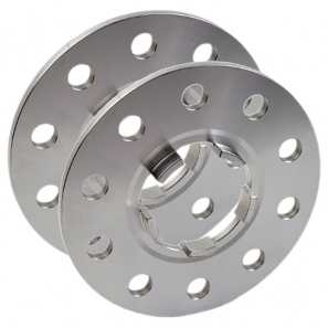 Cales SCC 10mm (paire) - Anodisé Argent - 5x130 (71,6)