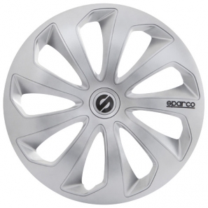 Enjoliveurs 16 pouces Sparco SICILIA Argent - les 4