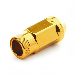 Écrous de roue Forgés conique ouvert RACING JN1 M12x1,5 H.45mm - Or - lot de 20 + 1 adaptateur - Japan Racing