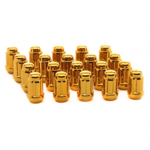 Écrous de roue Forgés conique fermé RACING JN2 M12x1,25 H.35mm - Or - lot de 20 + 1 adaptateur - Japan Racing