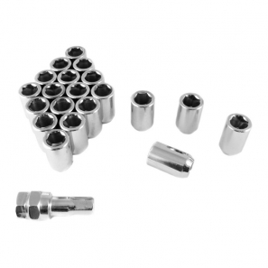 Écrous de roue conique ouvert RACING LN1 M12x1,5 H.32mm - lot de 20 + 1 adaptateur - Japan Racing