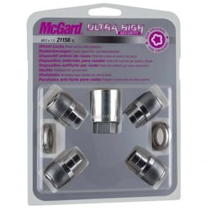 Ecrous antivols de roue - SL - portée plate M12x1,5 Haut. 35mm - jeu de 4 - McGard 21156SL